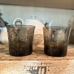 Artland Echo Smoke Double Old Fashion set of 2 NWT